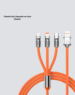Hızlı Şarj Uyumlu Şarj Kablosu – Esnek Yapı, Güçlü Bağlantı, Yüksek Performans - Görsel 2