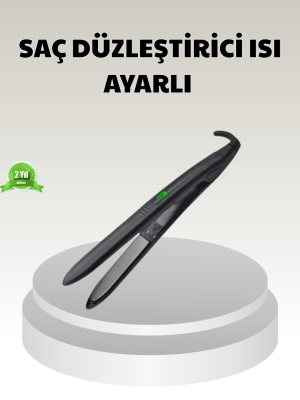 Dijital Ekranlı Isı Ayarlı Saç Düzleştirici –  Titanyum Plaka, Seyahat Dostu Tasarım