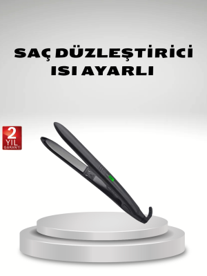 Isı Ayarlı Saç Düzleştirici Titanyum Seramik Plaka, Dijital Ekran