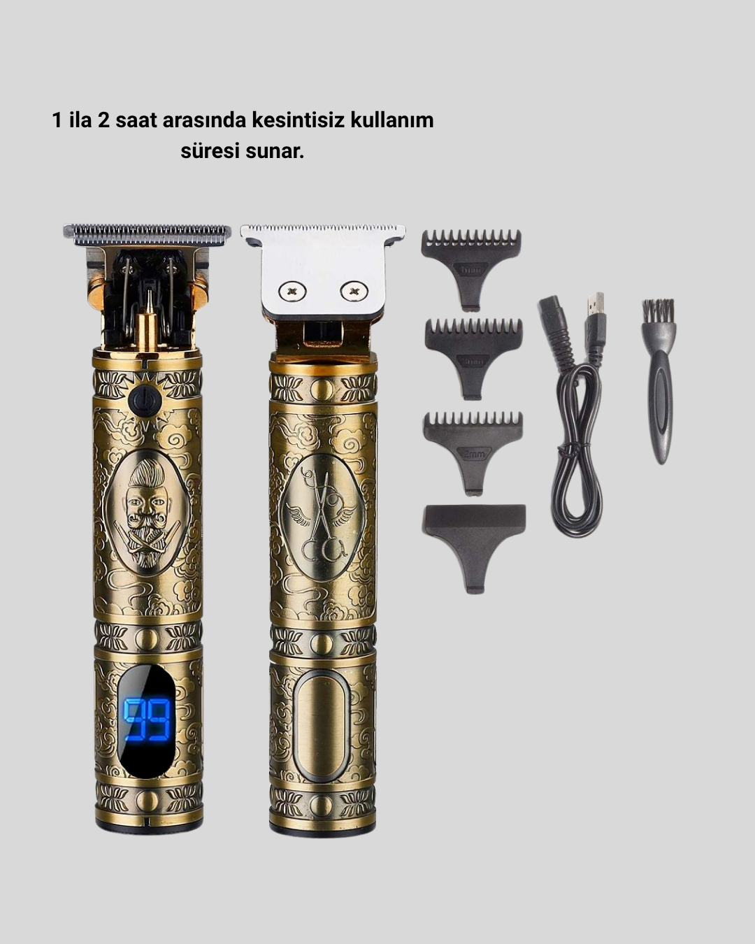 1239084_5-195.png Kablosuz Şarjlı Profesyonel Tıraş Makinesi – 1800 mAh Lityum Pil - Görsel 4