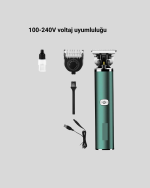 Şarjlı Erkek Tıraş Makinesi – 180 Dakika Pil Ömrü, 2.5 Saat Hızlı Şarj, USB ve Powerbank Uyumlu - Görsel 4