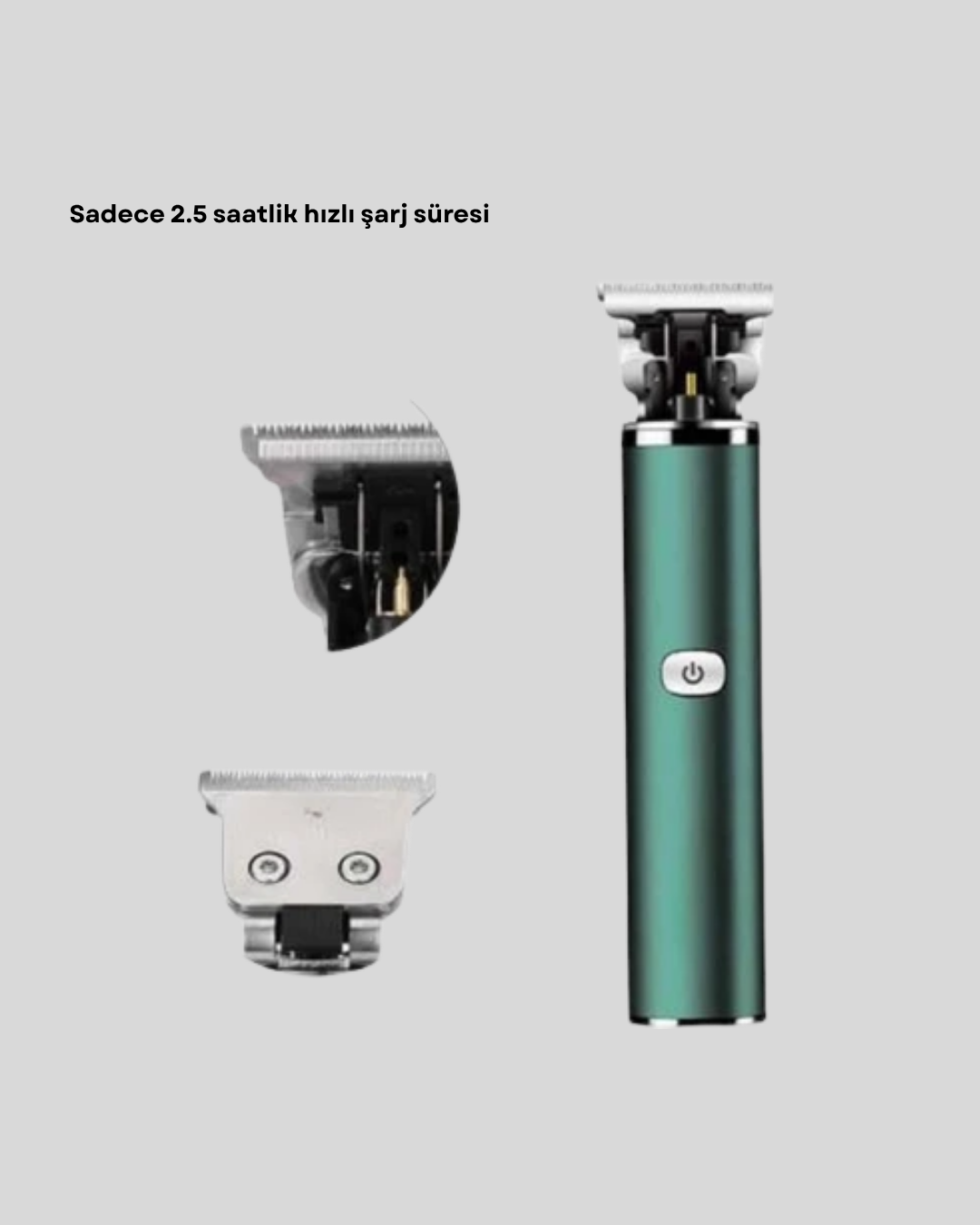 1239095_4-217.png 180 Dakika Kullanım Süreli Şarjlı Tıraş Makinesi – Hızlı Şarj, USB Girişli, Yüksek Kapasiteli - Görsel 2