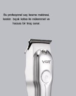 Şarjlı Gümüş Tıraş Makinesi – 3 Farklı Başlıklı, 120 Dakika Çalışma Süreli, Cilt Dostu Erkek Bakım Cihazı - Görsel 4