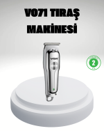 Gümüş Desenli Şarjlı Tıraş Makinesi – 120 Dakika Çalışma Süresi, 3 Başlıklı