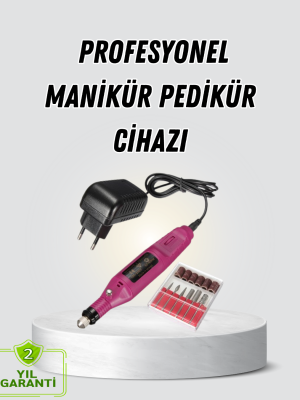 Profesyonel Tırnak Manikür Aleti – Şarjlı, Ayarlanabilir Hız, Düşük Titreşim ve Sessiz Motor Teknolojisi
