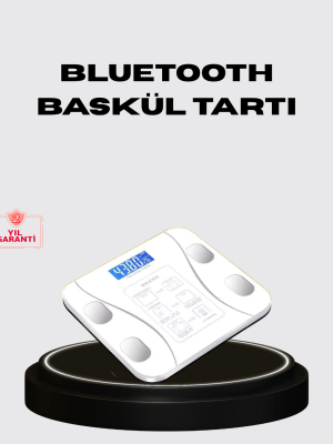 Akıllı Dijital Baskül – Bluetooth Bağlantılı, 8 Ölçüm Verili, Akıllı Vücut Analiz Tartısı