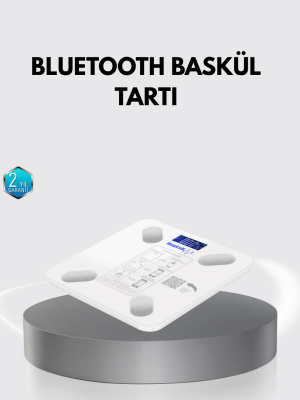 Bluetooth Akıllı Tartı – 8 Fonksiyonlu Dijital Baskül, 180 kg Kapasiteli