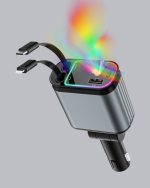 Araç Şarj Cihazı 66W 4 Portlu Hızlı Şarj ve LED Işıklı - Görsel 3