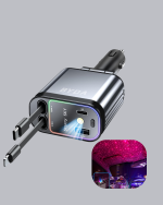 Araç Şarj Cihazı 66W 4 Portlu Hızlı Şarj ve LED Işıklı - Görsel 4