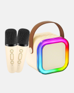 Karaoke Hoparlör Taşınabilir Çift Mikrofonlu ve LED Işıklı Bluetooth 5.0 - Görsel 4