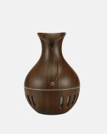 Ahşap Desenli Aromaterapi Difüzör 130 ml Ultrasonik ve 7 Renk LED Işıklı - Görsel 2