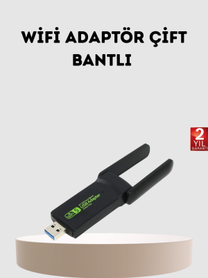 Ultratekno Dual Band WiFi Adaptör – 1200 Mbps, USB 3.0, Çift Antenli, Geniş Kapsama Alanı ve Yüksek Hız