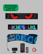 USB Girişli RGB LED Tabela Ayarlanabilir Parlaklık ve Kayan Yazı Özellikli - Görsel 3