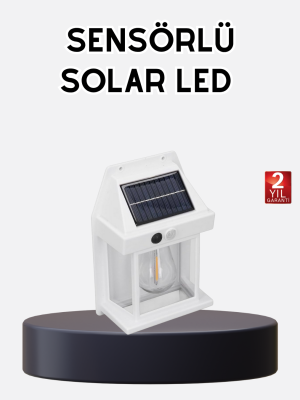 Solar Sensörlü Dış Mekan Lamba 3 Işık Modlu ve IP65 Dayanıklı