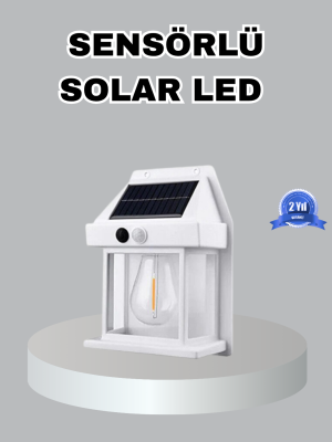 Üç Modlu Güneş Enerjili Duvar Lambası 1800mAh Bataryalı ve Hareket Sensörlü