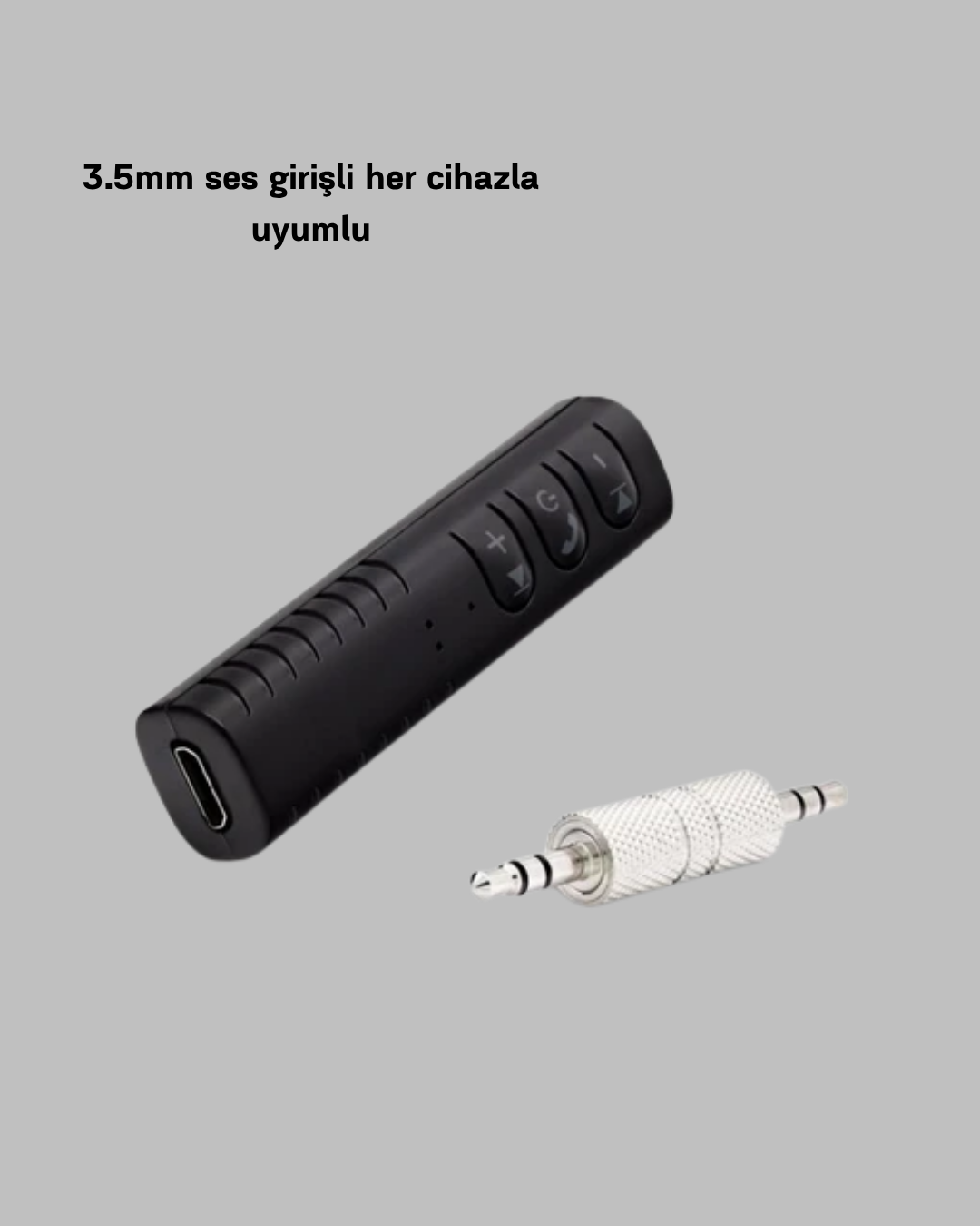 1239181_7-8.png Mini Bluetooth Ses Alıcısı 3.5mm Girişli Kablosuz Müzik Adaptörü - Görsel 5