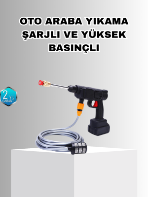 21V Akülü Basınçlı Yıkama Makinesi Çift Akülü ve Hızlı Şarj Özellikli