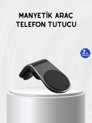 Araç İçi Manyetik Telefon Tutucu Güçlü Klipsli ve 360 Derece Ayarlanabilir