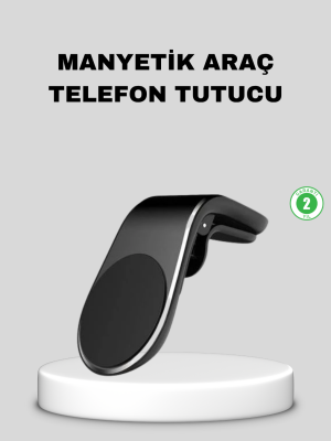 Manyetik Araç Telefon Tutucu 360° Dönebilen ve Sarsıntısız Güçlü Mıknatıslı