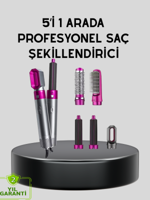 5’i 1 Arada Saç Şekillendirme Makinesi Hızlı Kuruma ve Kuaför Kalitesinde Sonuç