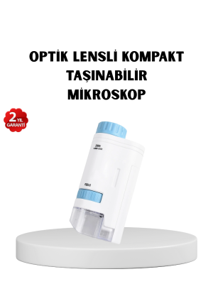 LED Işıklı Mikroskop 80X–200X Zoom Eğitici Bilim Seti ve Taşınabilir