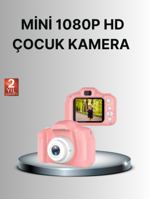 8 Megapiksel Mini Çocuk Kamerası HD Ekranlı Darbeye Dayanıklı ve Şarjlı