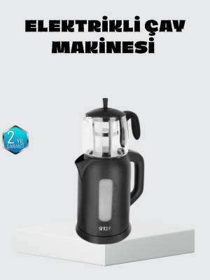 Sinbo Elektrikli Çay Makinesi 1.7 L Su Isıtıcı ve Cam Demlikli Güvenli Kullanım