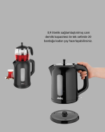 Sinbo STM 5840 Elektrikli Çay Makinesi 1800W Cam Demlik ve Sıcak Tutma Özellikli - Görsel 2