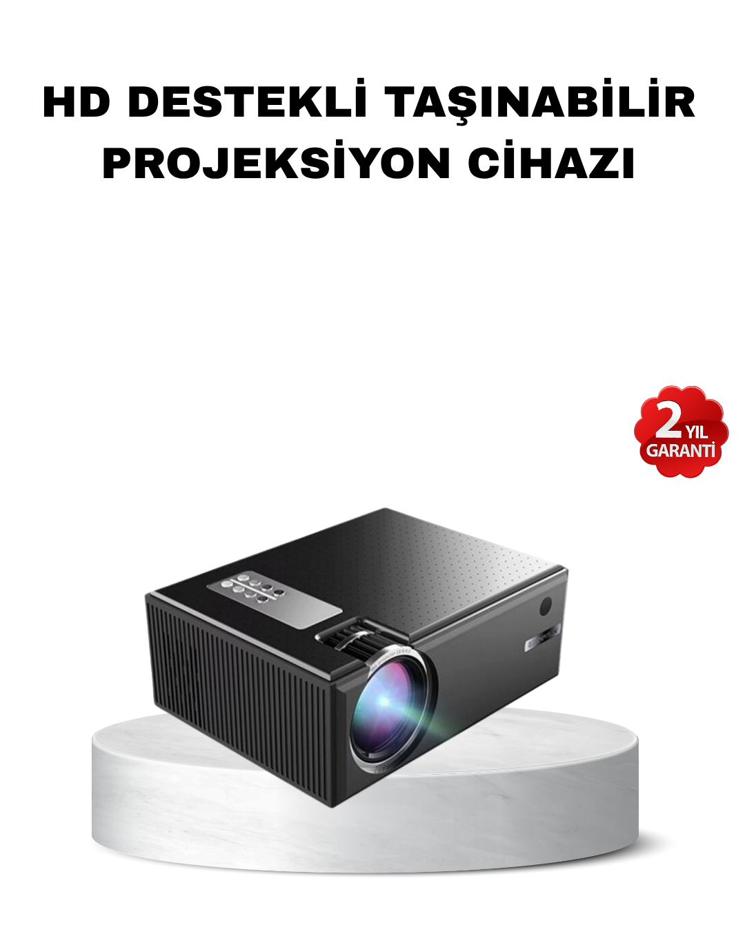 1239222_1-19.png Taşınabilir Full HD Projeksiyon Cihazı Yüksek Parlaklık ve Geniş Bağlantı Seçenekli - Görsel 1