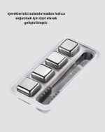 Paslanmaz Çelik Metal Buz Küpü Seti Sulandırmadan Soğutma ve Klips Dahil - Görsel 5