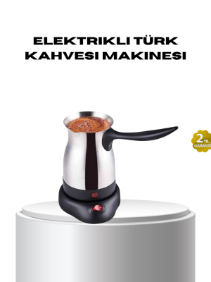 Paslanmaz Çelik Elektrikli Cezve 800W 6 Fincan Kapasiteli