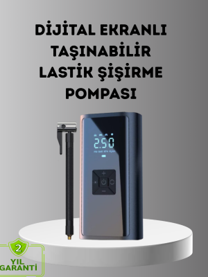 Dijital Ekranlı Kablosuz Hava Pompası LED Işıklı 12V 80W