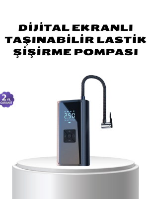 Kablosuz Dijital Lastik Şişirme Pompası LED Işıklı 80W