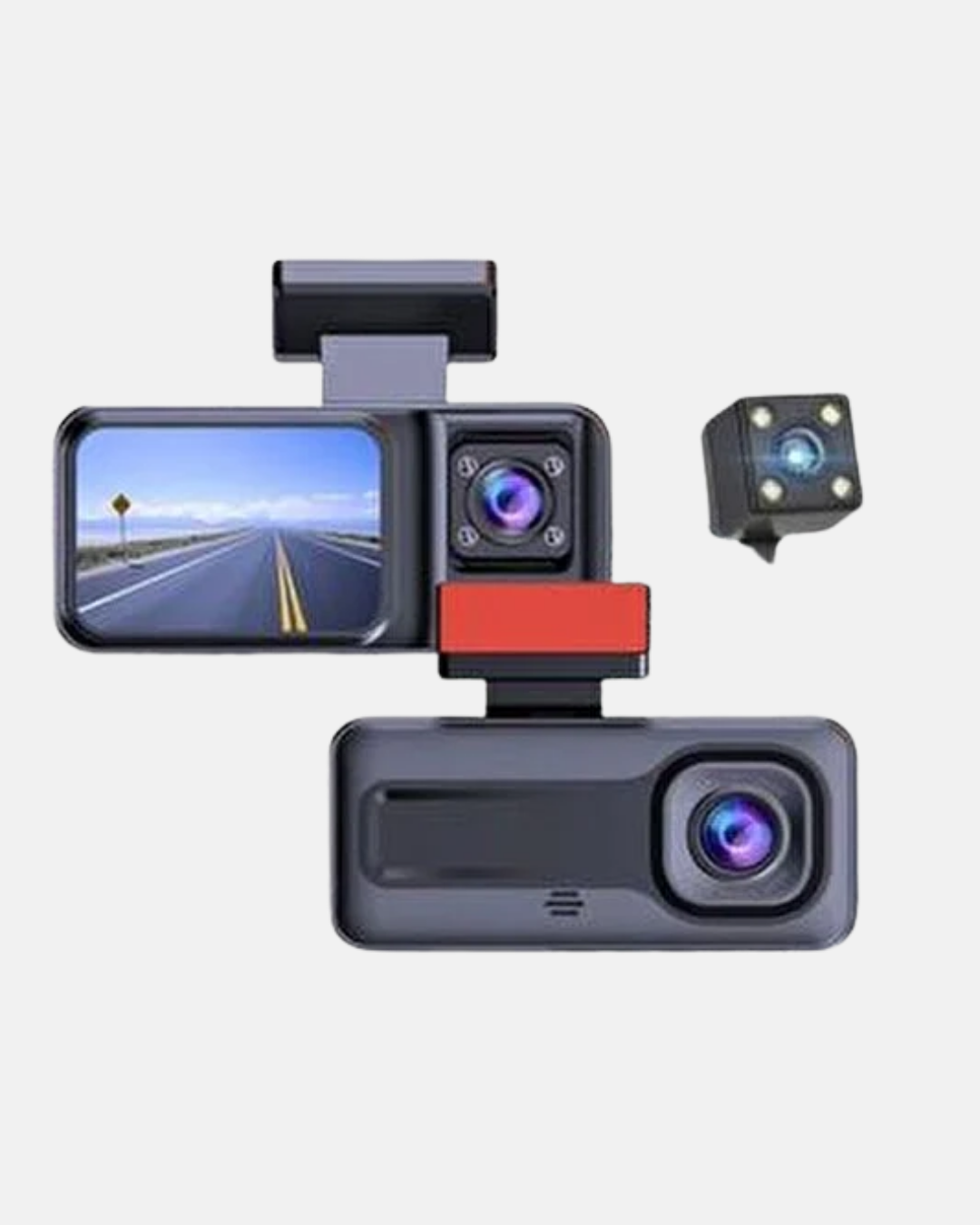 1239255_5-34.png Üç Kameralı Dash Cam 170° Geniş Açılı Full HD Gece Görüşlü - Görsel 3