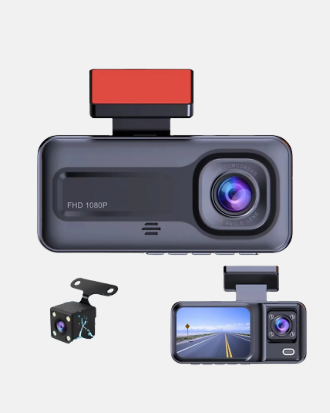 1239255_7-34.png Üç Kameralı Dash Cam 170° Geniş Açılı Full HD Gece Görüşlü - Görsel 5