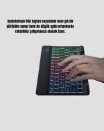 Türkçe Q Klavye RGB Işıklı Ergonomik Tasarımlı - Görsel 3