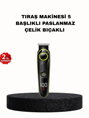 5’i 1 Arada Erkek Bakım Seti Şarjlı Suya Dayanıklı Çok Fonksiyonlu