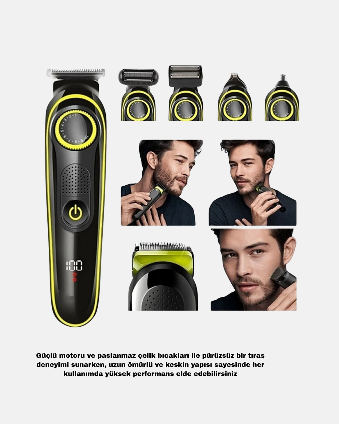 1239267_7-30.png 5’i 1 Arada Erkek Bakım Seti Şarjlı Suya Dayanıklı Çok Fonksiyonlu - Görsel 5