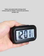 Dijital Masa Saati Sensörlü Aydınlatmalı Alarm ve Sıcaklık Ölçerli - Görsel 3