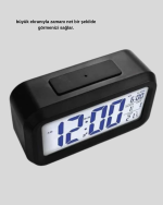 Fotoselli Dijital Masa Saati Aydınlatmalı Alarm ve Tarih Göstergeli - Görsel 4