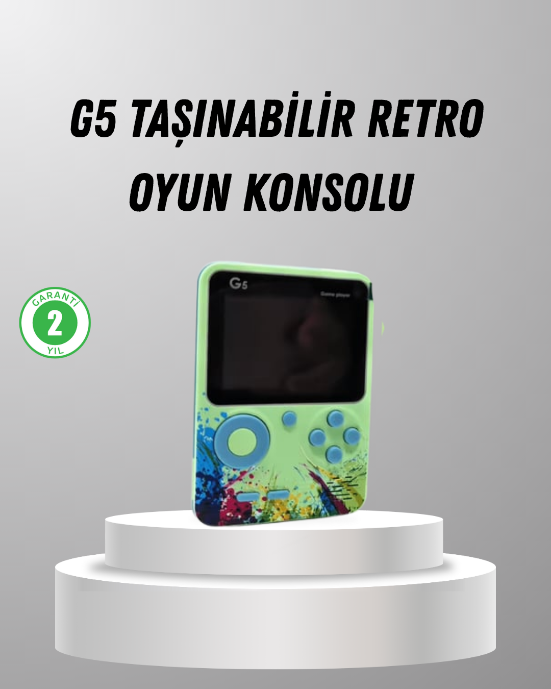 1239300_3-45.png 500 Oyunlu G5 Retro Mini Oyun Konsolu 3 İnç Ekran ve AV TV Desteği - Görsel 1
