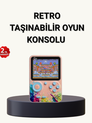 500 Klasik Oyunlu Retro Oyun Konsolu Taşınabilir ve TV Bağlantılı