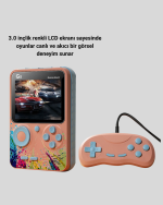 Retro Taşınabilir Oyun Konsolu 500 Klasik Oyunlu, 3.0 İnç Renkli Ekran - Görsel 5