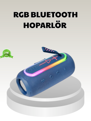 Mavi Taşınabilir Bluetooth Hoparlör Kompakt Tasarım ve Güçlü Ses