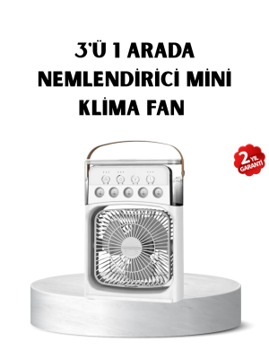 USB Bağlantılı Taşınabilir Mini Klima Fan 500ML Su Hazneli ve Sessiz Çalışma
