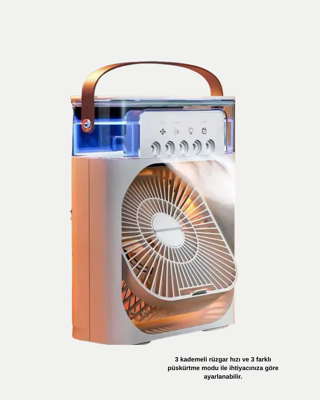 1239311_5-42.png Taşınabilir Mini Klima Fan 3’ü 1 Arada Soğutucu, Nemlendirici ve Gece Lambası - Görsel 3
