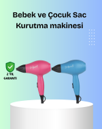 Bebek Dostu Mini Fön – Statik Elektrik Azaltıcı Anion Teknolojisi