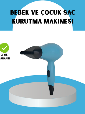 Mini Saç Kurutma Makinesi – Sessiz, Güvenli ve Hafif – Çocuklar İçin Özel Tasarım