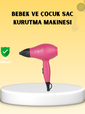 Çocuklara Özel Mini Fön Makinesi – 500/1000W Güç – Düşük Gürültü