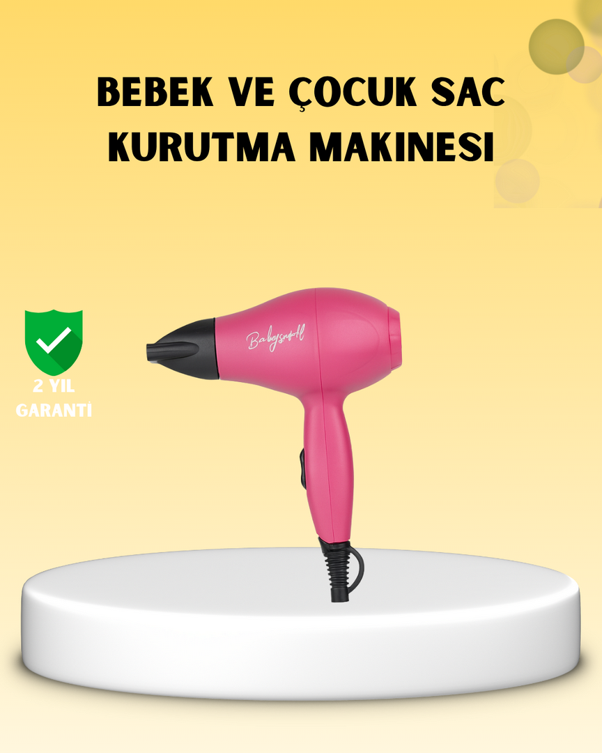 1239527_1-10.png Çocuklara Özel Mini Fön Makinesi – 500/1000W Güç – Düşük Gürültü - Görsel 1